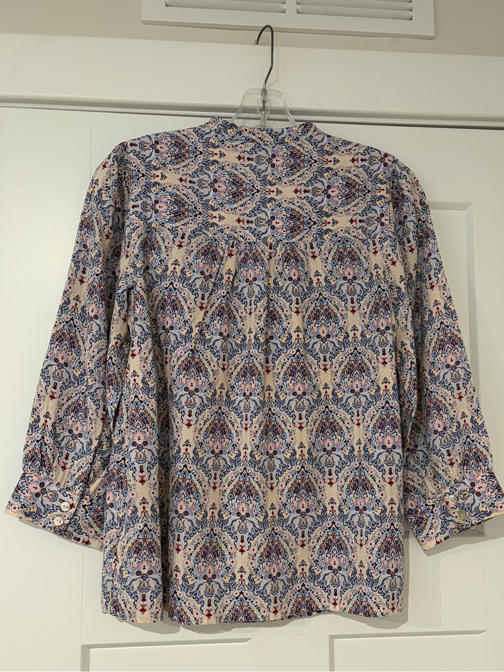 J JILL SHIRRED SLEEVE POPOVER BLOUSE SIZE SMALL NWT! - Picture 5 of 6